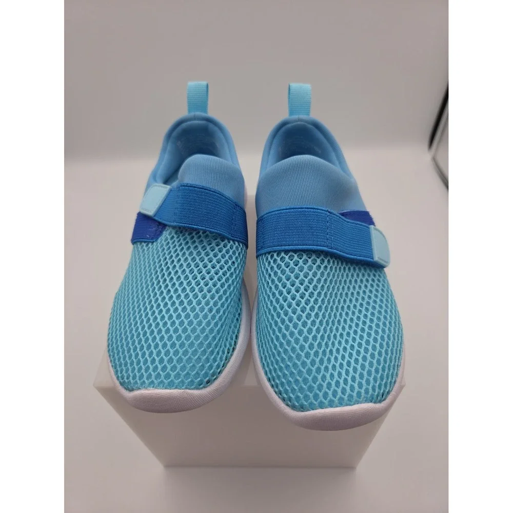 Toddler Size 10 Unisex Blue  Mesh Slip On Sneakers Hook Loop Lightweight